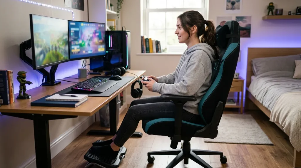 Cadeira gamer ergonômica para estudantes